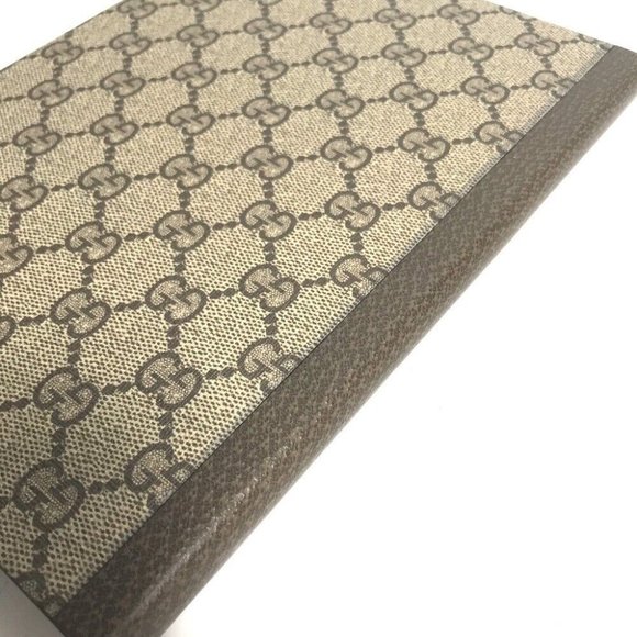 Auth GUCCI GG notebook stationery notebook PVC Beige - Picture 14 of 16